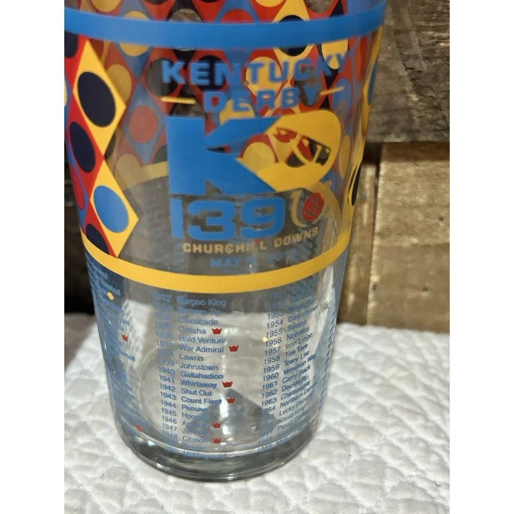 Lot of 6 Kentucky Derby Glasses 2015 2000 2010 - Picture 9 of 11